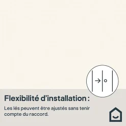 Best GoodHome Papier peint vinyle sur intissé  Aune blanc