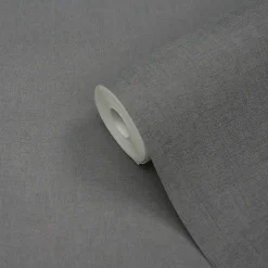 GoodHome Papier peint vinyle sur intissé  Moivre gris anthracite* Papier Peint Pour Salon|Papier Peint Uni