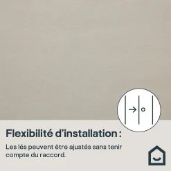 Best GoodHome Papier peint vinyle sur intissé Tille beige