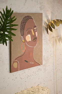 Online Mauro Ferretti Peinture sur toile visage multicolore 80x2,8x100 cm