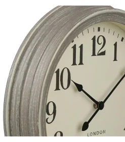 Atmosphera Pendule murale look Gris Brossé D 35 cm* Horloge