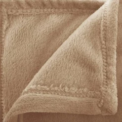 Atmosphera Créateur D'Intérieur Plaid - flanelle - beige - 130x180 cm - Atmosphera* Plaid Canapé|Plaid
