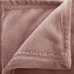 Atmosphera Créateur D'Intérieur Plaid - flanelle - rose - 125x150 cm - Atmosphera* Plaid Canapé|Plaid