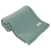 Toison d'Or Plaid à franges "Brehat" Gaze de Coton stonewashed - Brehat Lichen* Plaid Canapé