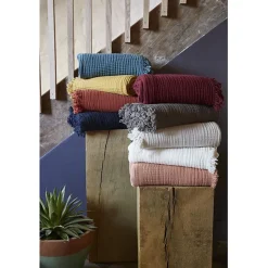 Sale L'Effet Papillon Plaid à franges 