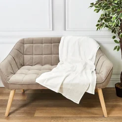 Home Deco Factory Plaid - - Gaze De Coton - Blanc - 120 X 150 Cm* Plaid Canapé