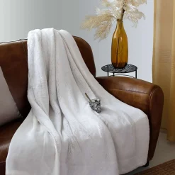 Enjoy Home Plaid AZURA imitiation fourrure et flanelle* Plaid Canapé|Plaid