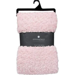 Atmosphera Créateur D'Intérieur Plaid Bouclette fausse fourrure - rose 180x230 cm - Atmosphera* Plaid Canapé|Plaid