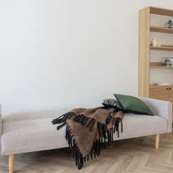House Nordic Plaid Carmel - Couverture Marron 130x170 cm pour un Confort Optimal* Plaid
