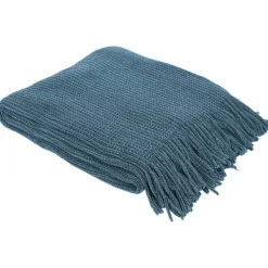 The Home Deco Factory Plaid chenille en polyester avec franges 120x150 cm* Plaid Canapé