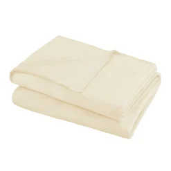 Plaid cocooning beige ivoire L.170 x l.120 cm* Plaid Polaire|Plaid