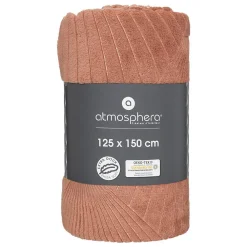 Clearance Atmosphera Créateur D'Intérieur Plaid Collectionneur en flanelle 125x150cm rose - Atmosphera