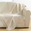 Enjoy Home Plaid coton écru 125x150cm "Golden Sunset" - 125x150cm - Ecru* Plaid Canapé