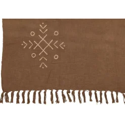 Sale Paris Prix Plaid Design Ethnique "Camel" 130x170cm Marron