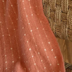 Discount Home Maison Plaid doux à franges aspect mohair (130x180 cm - Terracotta)