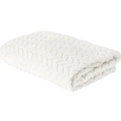 Online Importdistrib PLAID EFFET CHEVRON CREME 120X150CM M8