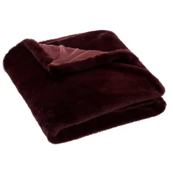 Feeric Lights & Christmas Plaid effet fourrure prune 125x150cm -* Plaid Canapé
