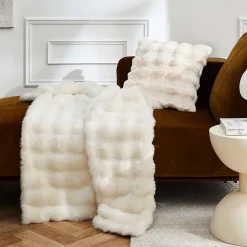 Eden Plaid effet peluche et polaire Mountain* Plaid Canapé