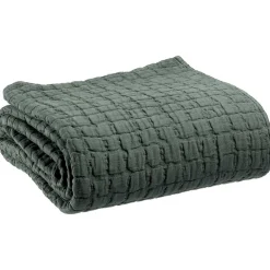 Vivaraise Plaid en coton Swami 130x200 cm Thym* Plaid Canapé|Plaid