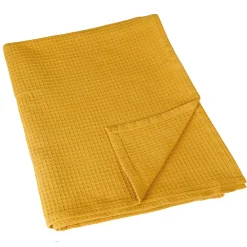Clearance Linder Plaid en nid d'abeille (125x180 cm - Jaune)