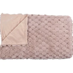 Best The Home Deco Factory Plaid en polyester imitation fourrure nid d'abeille Opulence 120x150 cm