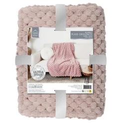 Best The Home Deco Factory Plaid en polyester imitation fourrure nid d'abeille Opulence 120x150 cm