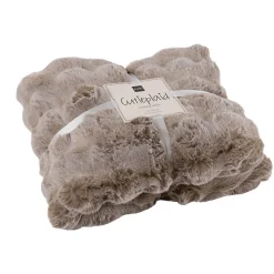 Hot J-Line Plaid en polyester taupe 180x130cm