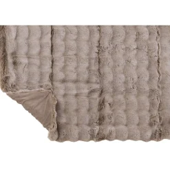 Hot J-Line Plaid en polyester taupe 180x130cm