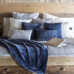 Vivaraise Plaid en polyester Tender 200x150 cm Encre