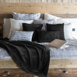 Vivaraise Plaid en polyester Tender 200x150 cm Encre