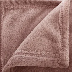 Clearance Atmosphera Plaid flanelle 130 x 180 cm - Rose