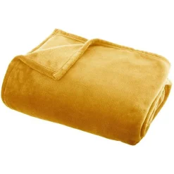 New Atmosphera Plaid flanelle 125 x 150 cm ocre