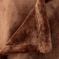 Atmosphera Créateur D'Intérieur Plaid flanelle Cuddly marron 180x230cm - Atmosphera