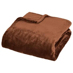 Atmosphera Créateur D'Intérieur Plaid flanelle Cuddly marron 130x180cm - Atmosphera* Plaid