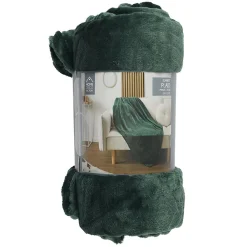 Importdistrib PLAID FLANELLE EMBOSSE VERT SAPIN 120X150CM M12* Plaid