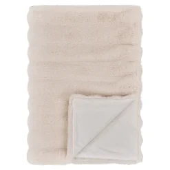 Outlet House Nordic Plaid Galena en Fourrure Synthétique Blanc 130x180 cm - Douceur et Élégance