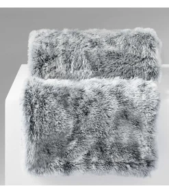 Clearance Douceur D'Intérieur PLAID IMITATION FOURRURE ANTARTIC GRIS - 125x150cm - Gris