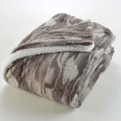 Paris Prix Plaid Imitation Fourrure "Caribou" 180x220cm Naturel* Plaid Canapé