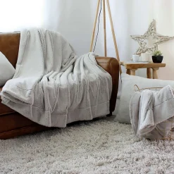 Sale Enjoy Home Plaid imitiation effet fourrure et flanelle