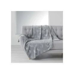Paris Prix Plaid Imprimé Métallisé "Sensalia" 125x150cm Gris* Plaid Canapé