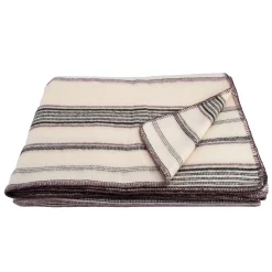 Toison d'Or Plaid laine et mohair à rayure (180x240 cm - Vert sapin)* Plaid Canapé