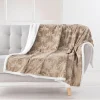 Douceur D'Intérieur Plaid motif palmier 125x150cm - 125x150cm - Taupe* Plaid Canapé