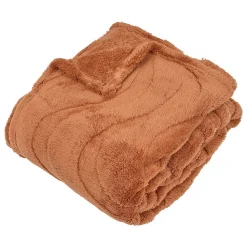 Online Atmosphera Créateur D'Intérieur Plaid Opal 170x130cm- Terracotta- Atmosphera