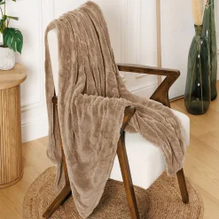 Online Atmosphera Créateur D'Intérieur Plaid Opal 170x130cm- Terracotta- Atmosphera