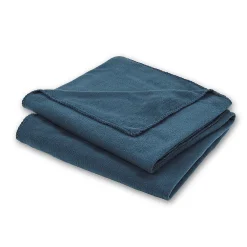 Plaid polaire Cocooning bleu polyester L.170 x l.120 cm* Plaid Polaire|Plaid Canapé