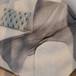 Plaid polaire Cocooning gris L.170 x l.120 cm* Plaid Polaire|Plaid Canapé