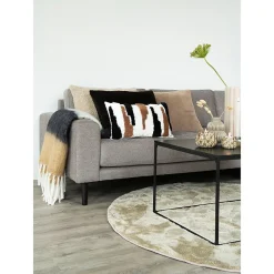 Best House Nordic Plaid Sintra Élégant en Noir, Blanc et Marron - 130x170 cm