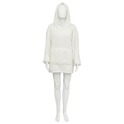 Outlet Atmosphera Créateur D'Intérieur Plaid sweat capuche flanelle Teddy blanc taille unique - Atmosphera