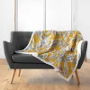 Best Paris Prix Plaid Velours Imprimé "Isibelle" 125x150cm Jaune