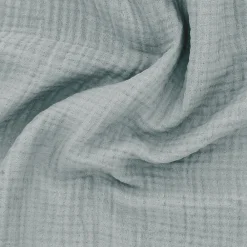 Sale Linnea Plaid 180x240 cm en mousseline de coton collection PAROS vert lichen